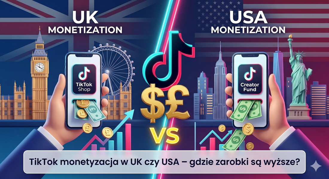 TikTok USA czy UK - gdzie zarobisz więcej? Porównanie stawek 2026